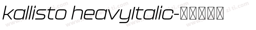 kallisto heavyItalic字体转换